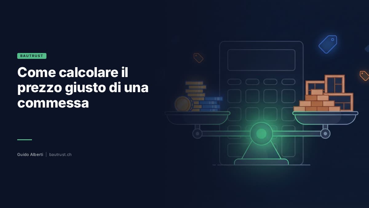 Come calcolare il prezzo giusto di una commessa (senza tirare a indovinare)