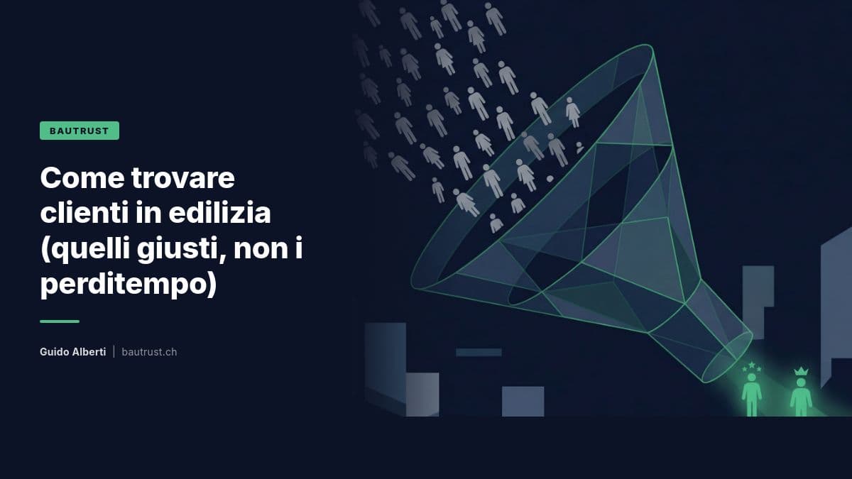 Come trovare clienti in edilizia (quelli giusti, non i perditempo)