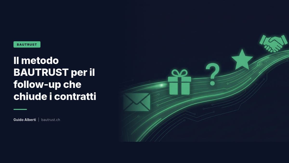 Il metodo BAUTRUST per il follow-up che chiude i contratti