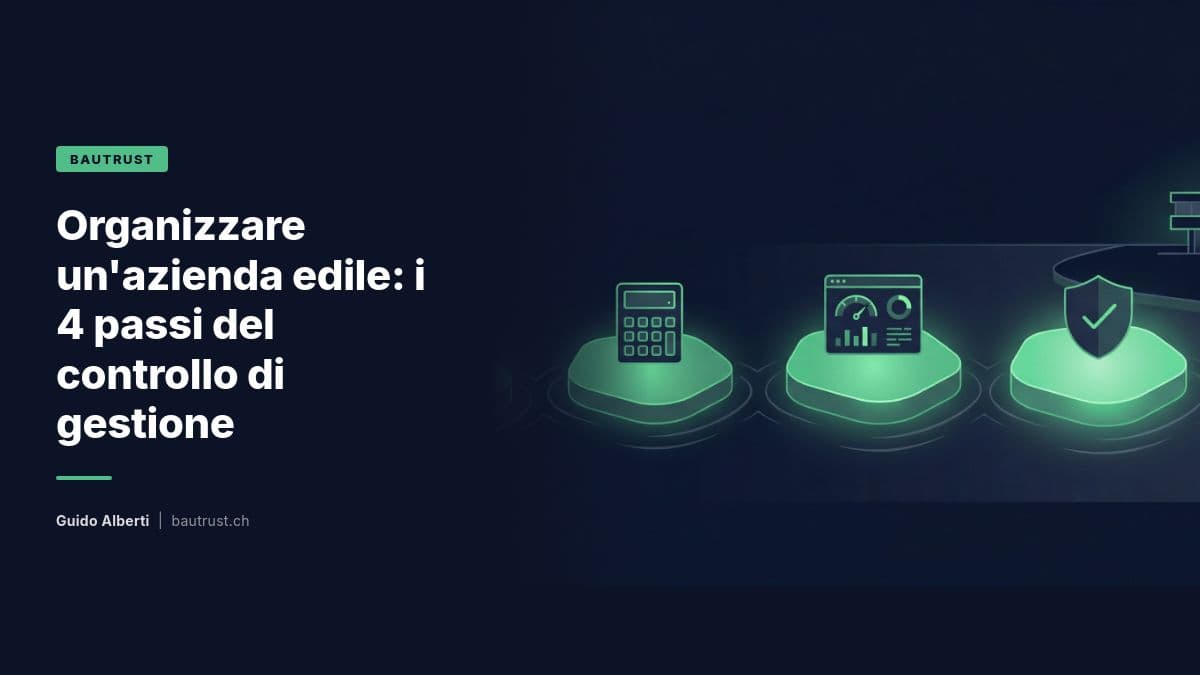 Organizzare un'azienda edile: i 4 passi del controllo di gestione