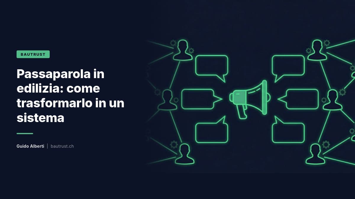 Passaparola in edilizia: come trasformarlo in un sistema
