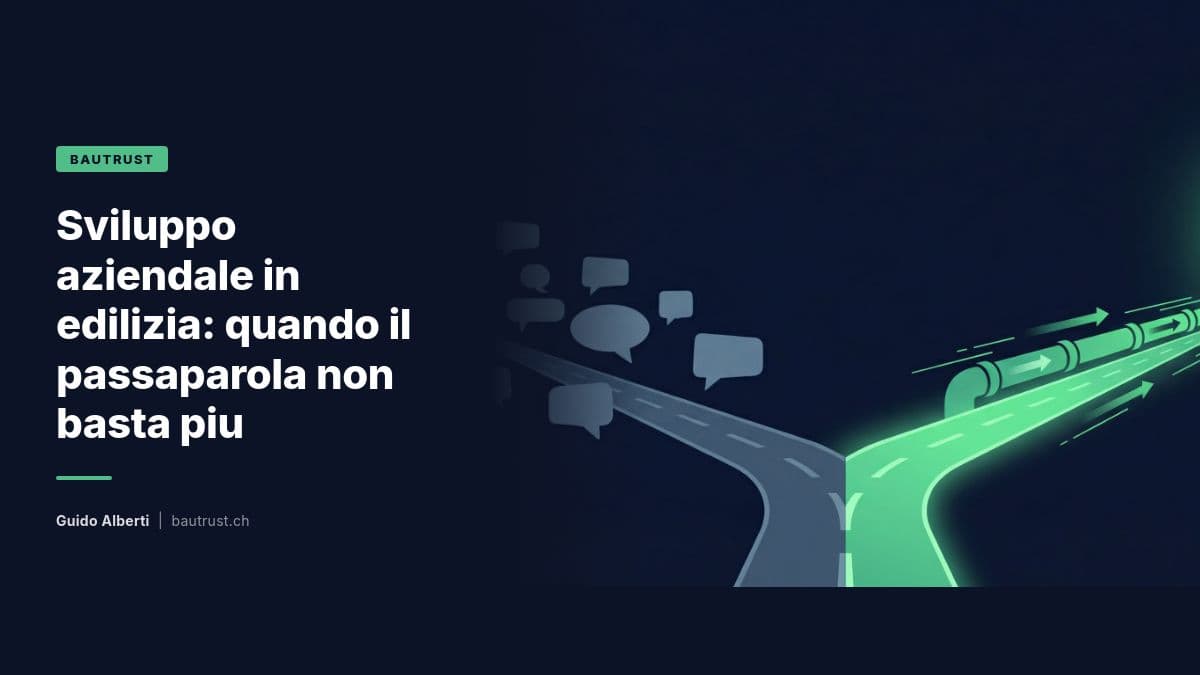 Sviluppo aziendale in edilizia: quando il passaparola non basta più